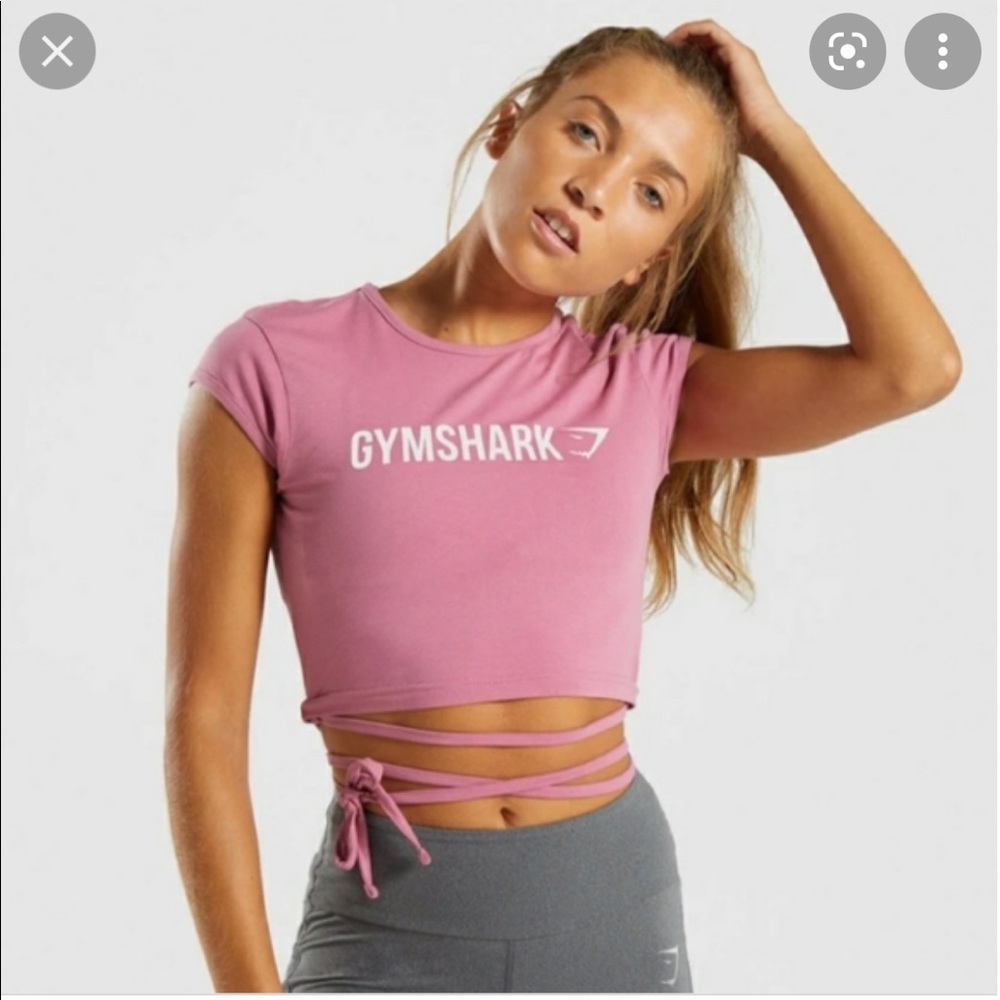 GYMSHARK tie crop top